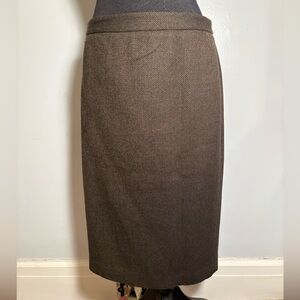 LOFT Elegant Brown Pencil Skirt - Size 4